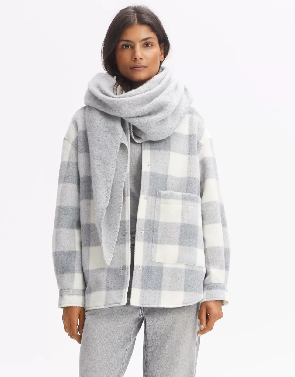 OPUS Fashion Accessoires | Amadsi Scarf Hazy Fog Melange