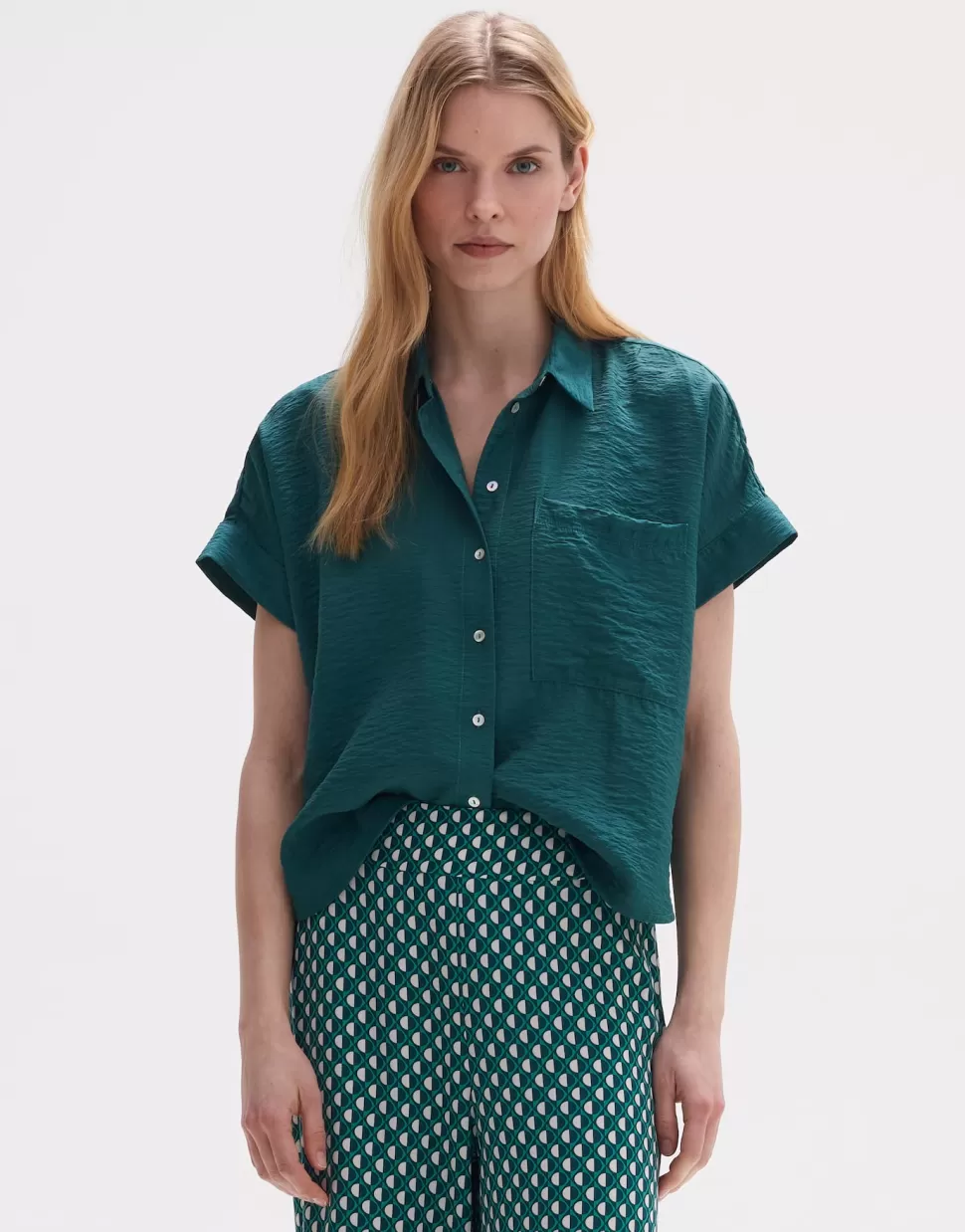 OPUS Fashion Blouses | Blouse Florana Deep Teal