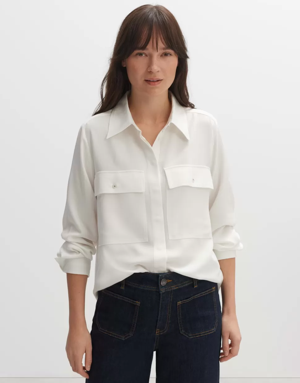 OPUS Fashion Blouses | Blouse Met Lange Mouwen Falva Milk