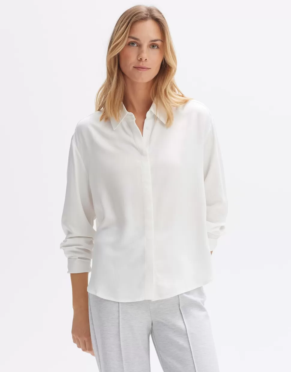 OPUS Fashion Blouses | Blouse Met Lange Mouwen Felpina Milk