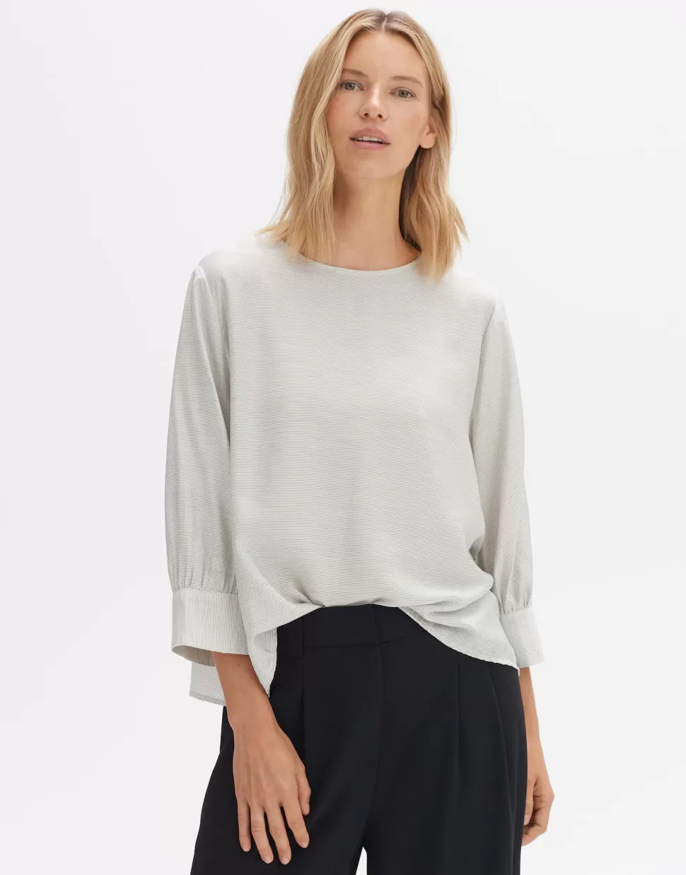 OPUS Fashion Blouses | Blouse Met Lange Mouwen Ferlana Milk