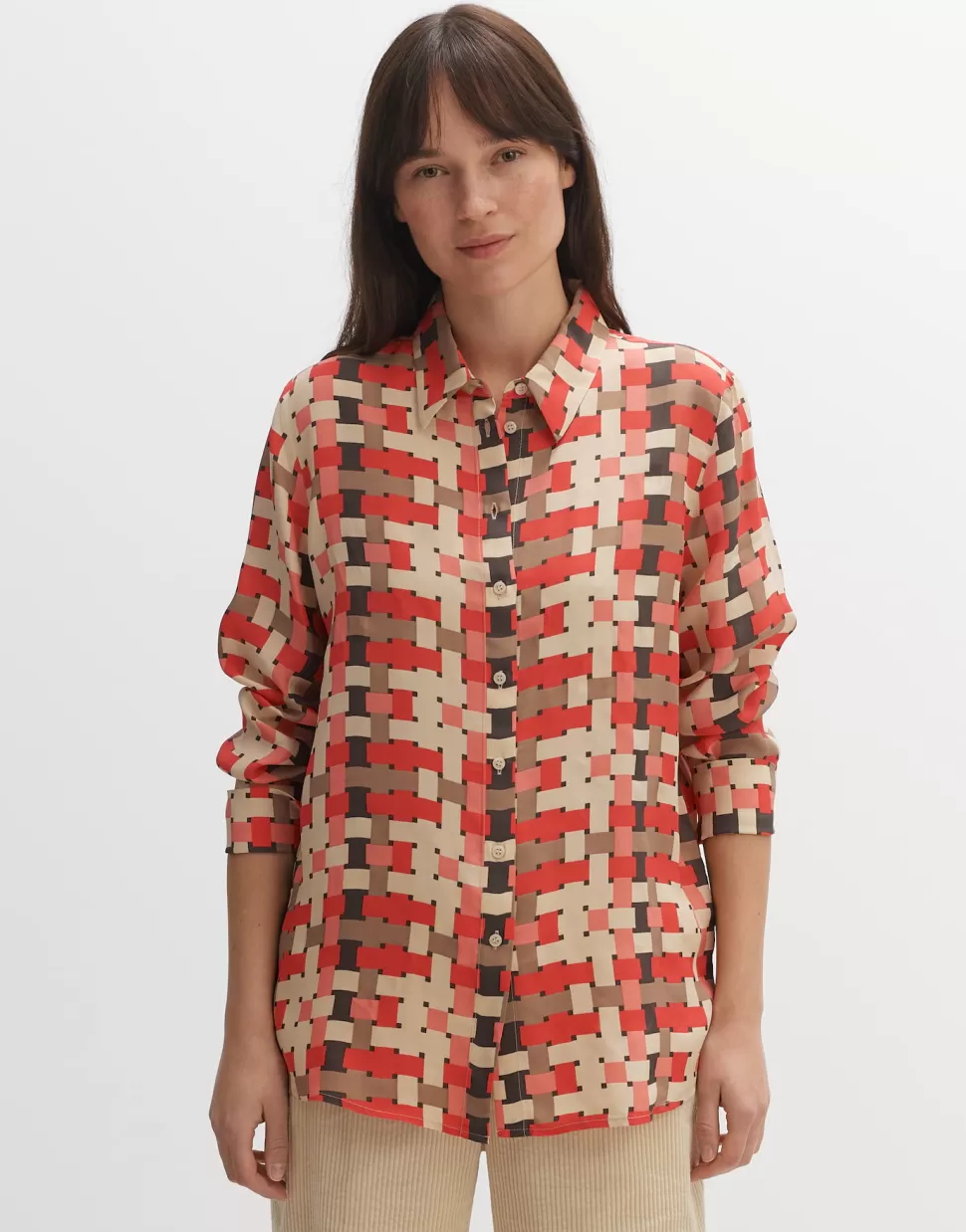 OPUS Fashion Blouses | Blouse Met Print Falkina Radiant Red