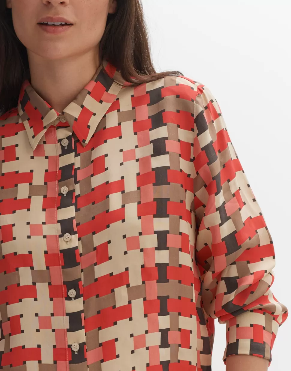 OPUS Fashion Blouses | Blouse Met Print Falkina Radiant Red