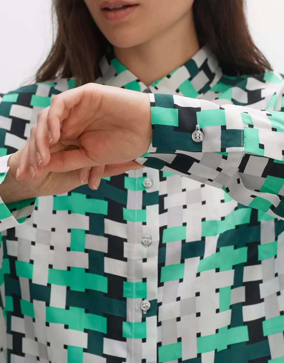 OPUS Fashion Blouses | Blouse Met Print Falkina Opal Green