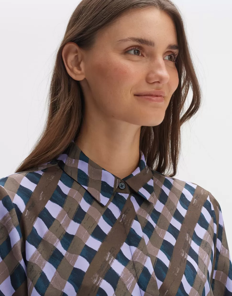 OPUS Fashion Blouses | Blouse Met Print Falkine Splendid Coal Blue