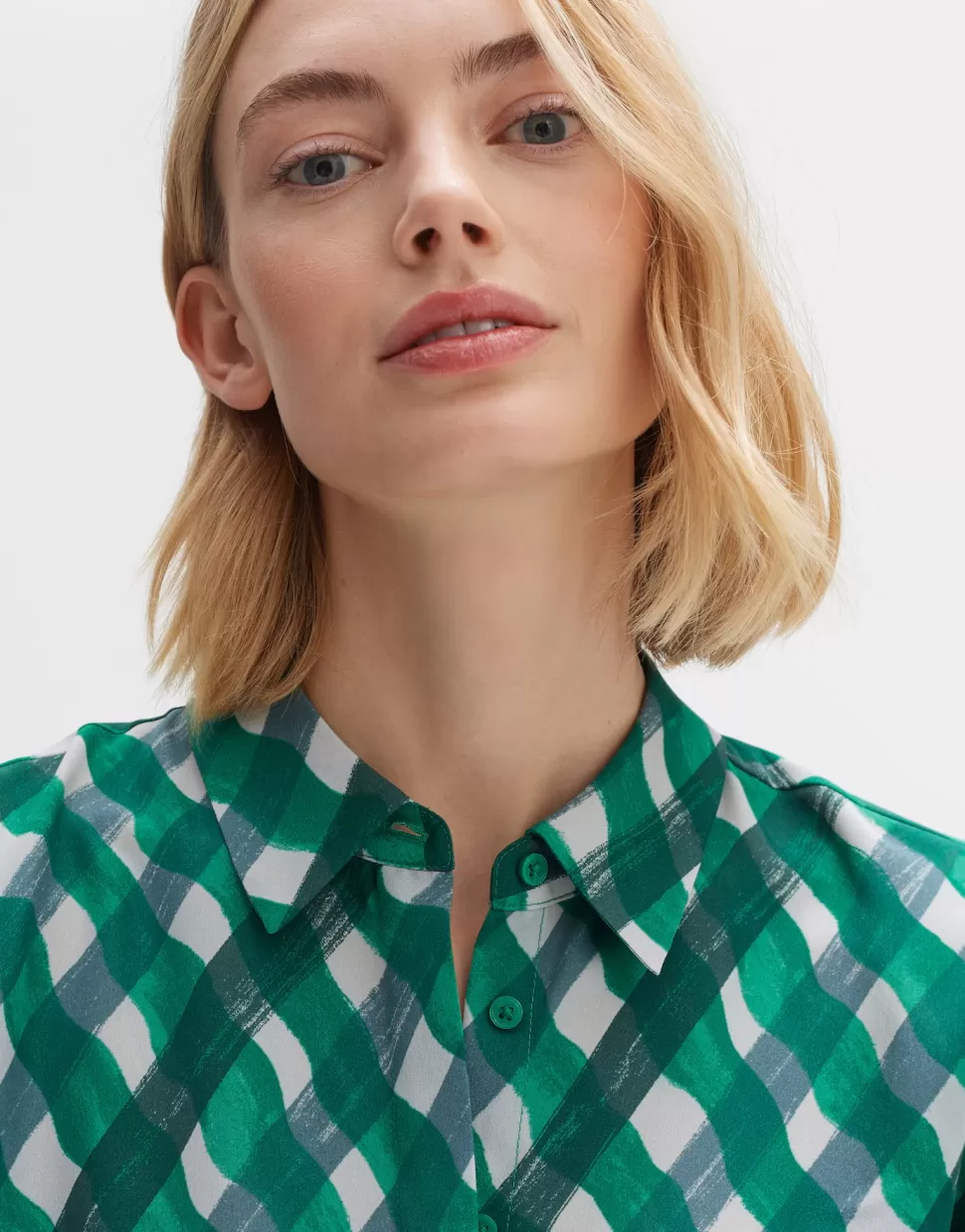 OPUS Fashion Blouses | Blouse Met Print Falkine Splendid Pepper Green