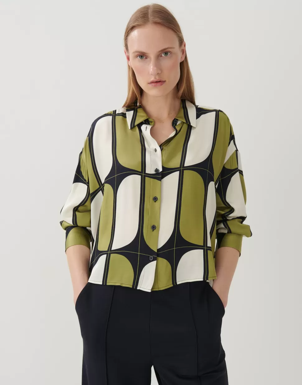 Someday Blouses | Blouse Met Print Zilako Green Moss