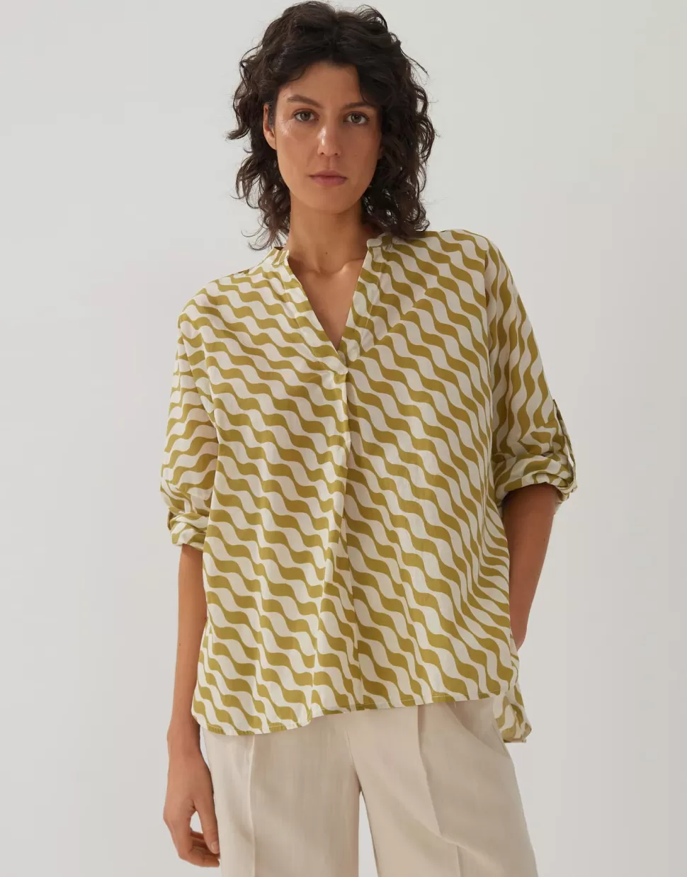 Someday Blouses | Blouse Met Print Zomi Print Green Moss