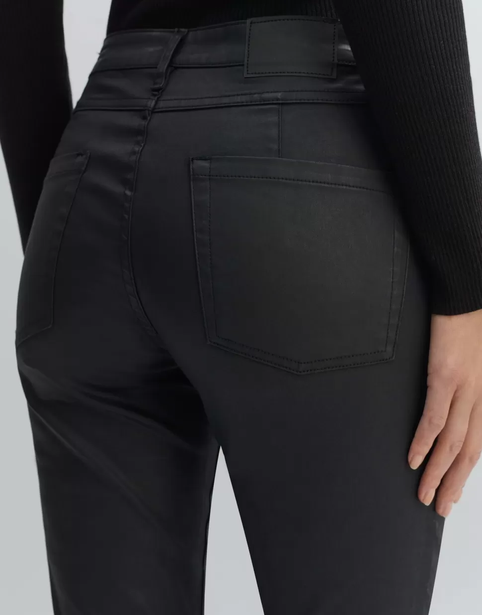 OPUS Fashion Broeken | Coated Jeans Evita Reloaded Black