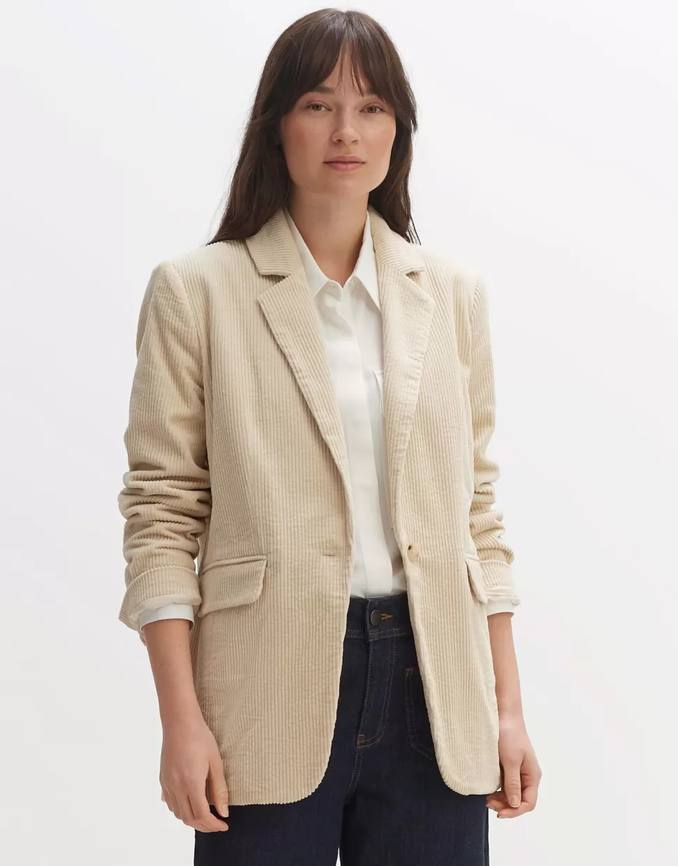 OPUS Fashion Blazer Vesten | Cordblazer Jesala Cloud Cream