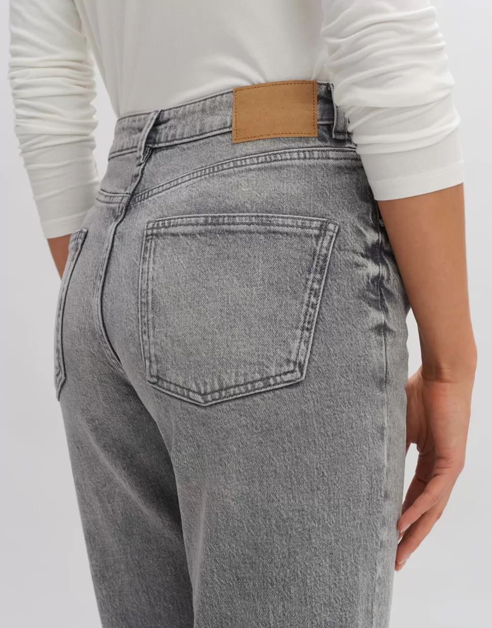 OPUS Fashion Jeans | Cropped Straight Jeans Lani Grey Grey Pastel