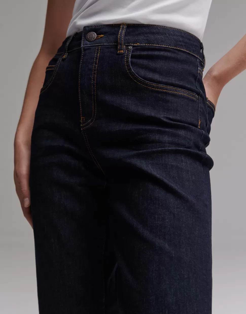 OPUS Fashion Jeans | Cropped Straight Jeans Momito Rinsed Blue