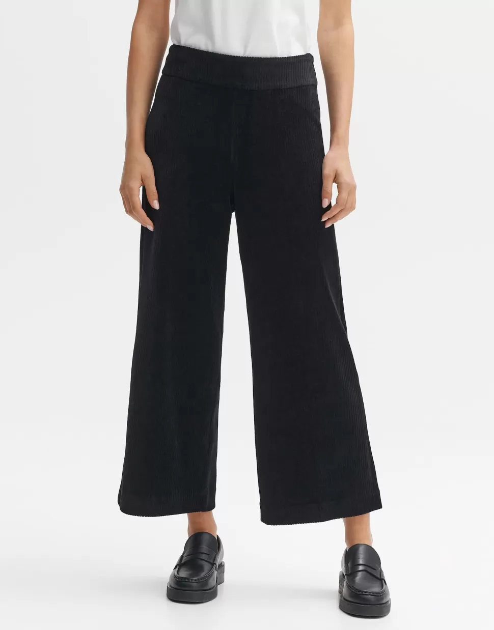 OPUS Fashion Broeken | Culotte Misha Corduroy Black