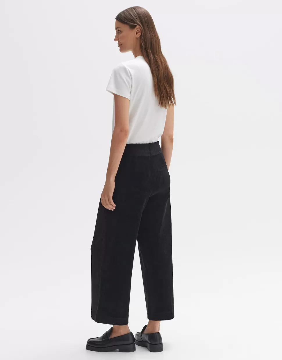 OPUS Fashion Broeken | Culotte Misha Corduroy Black