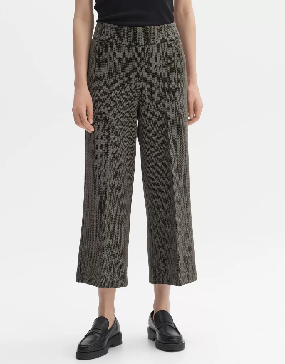 OPUS Fashion Broeken | Culotte Misha Herringbone Sandalwood