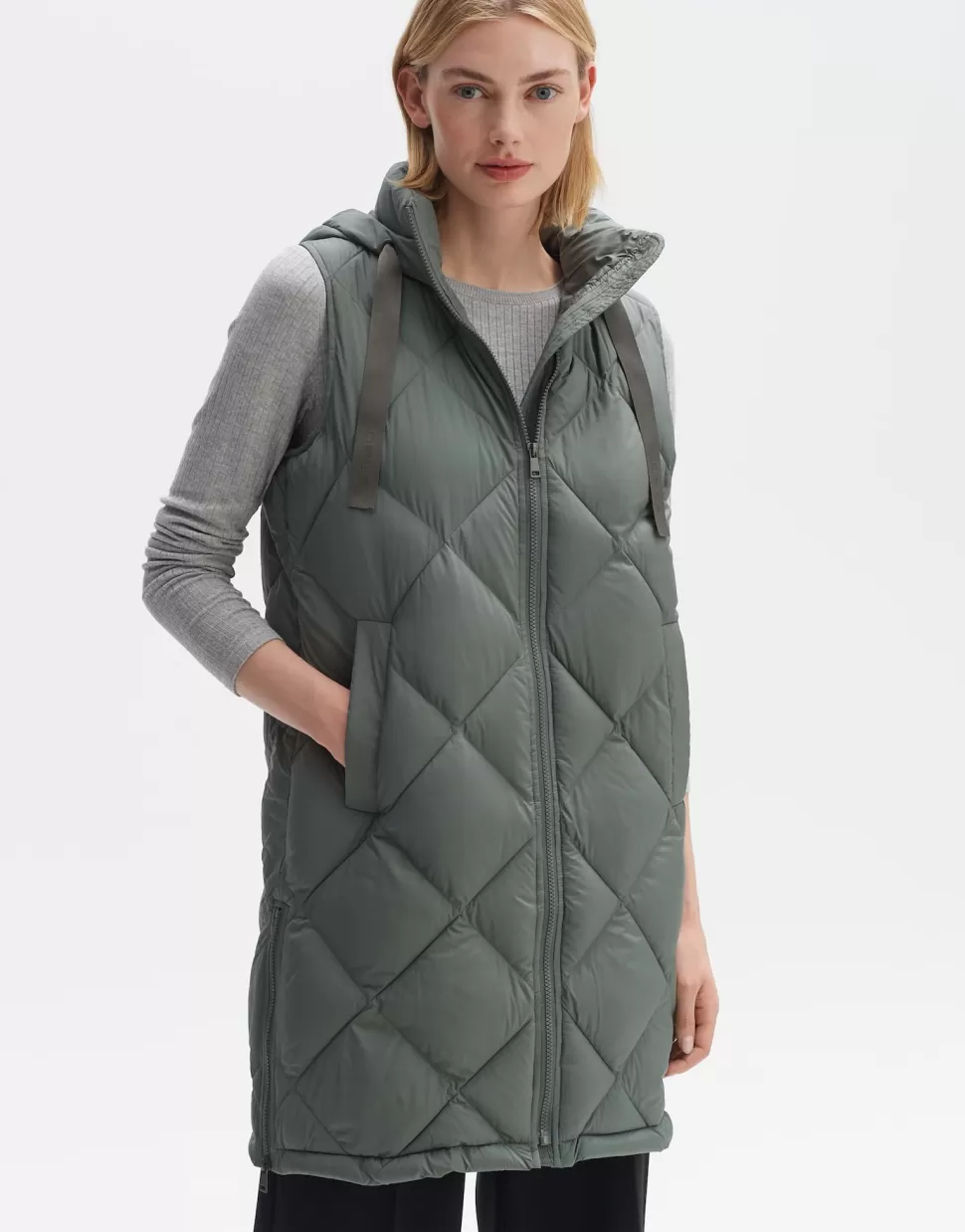 OPUS Fashion Blazer Vesten | Gewatteerde Bodywarmer Wafi Dark Sage