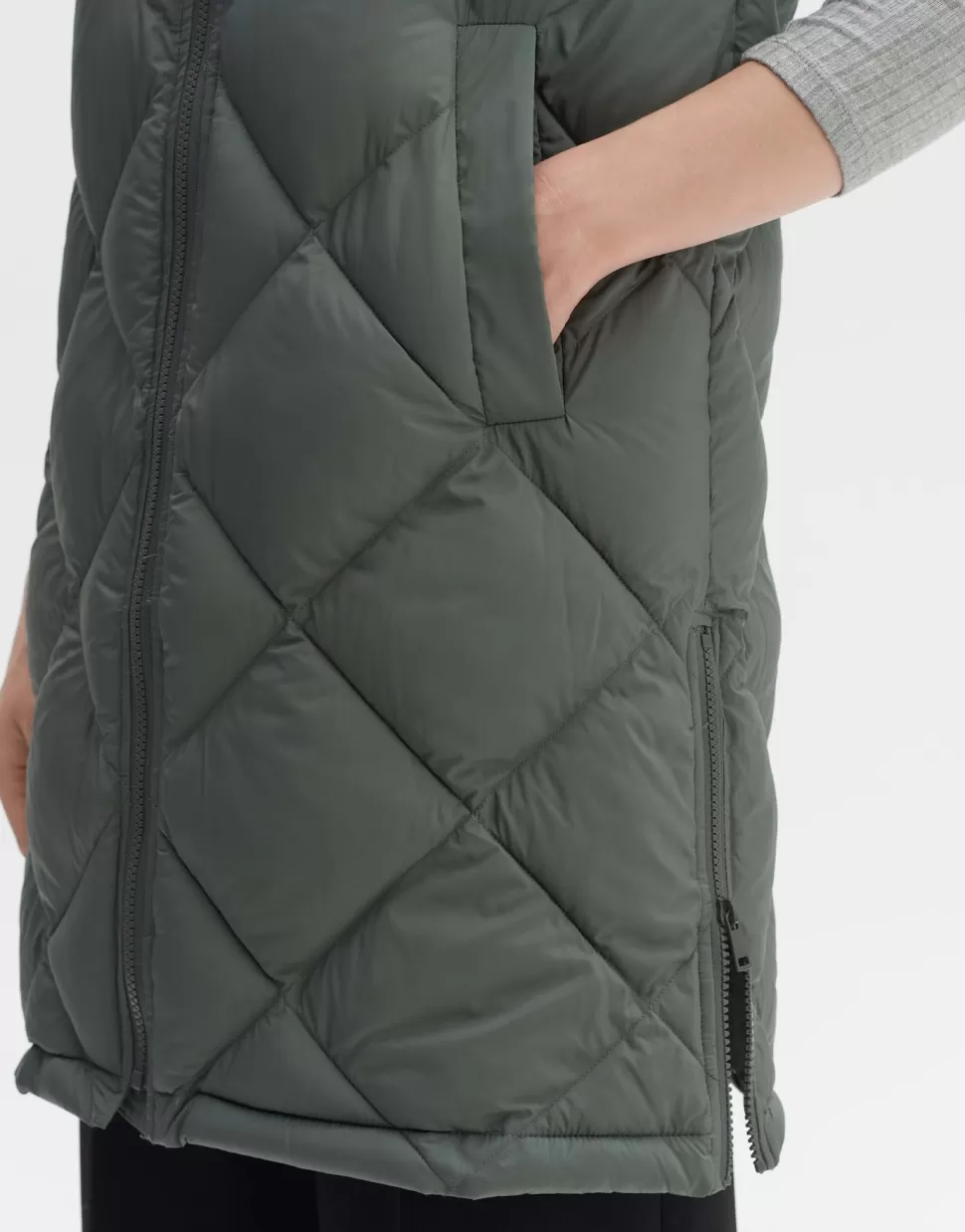 OPUS Fashion Blazer Vesten | Gewatteerde Bodywarmer Wafi Dark Sage