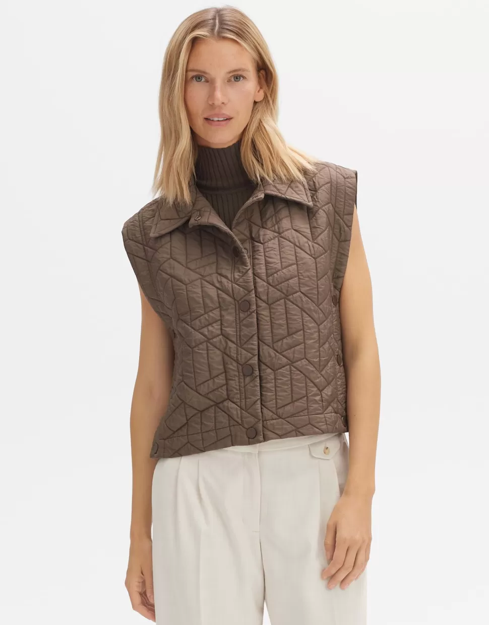 OPUS Fashion Blazer Vesten | Gewatteerde Bodywarmer Walito Sandalwood