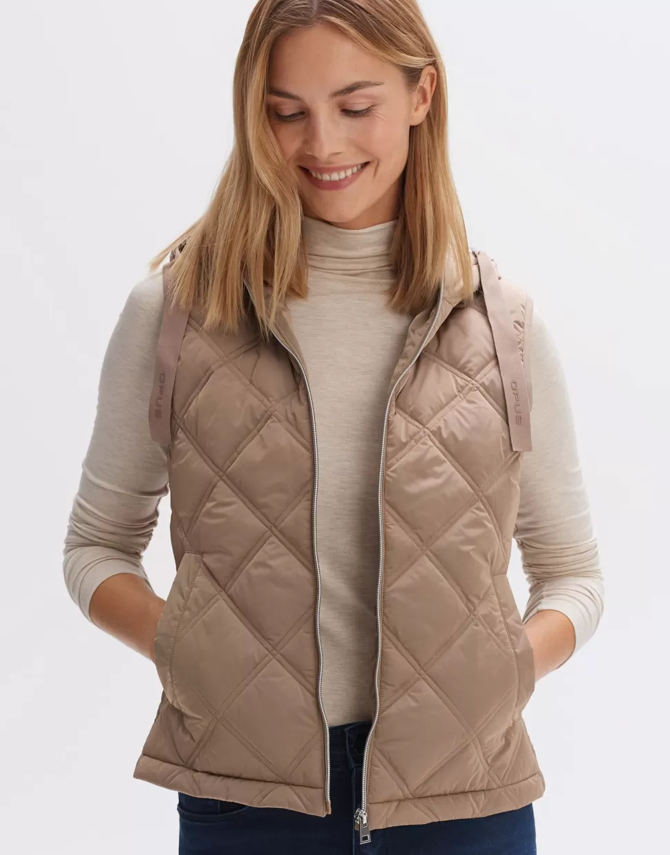 OPUS Fashion Blazer Vesten | Gewatteerde Bodywarmer Wemo Nutmeg