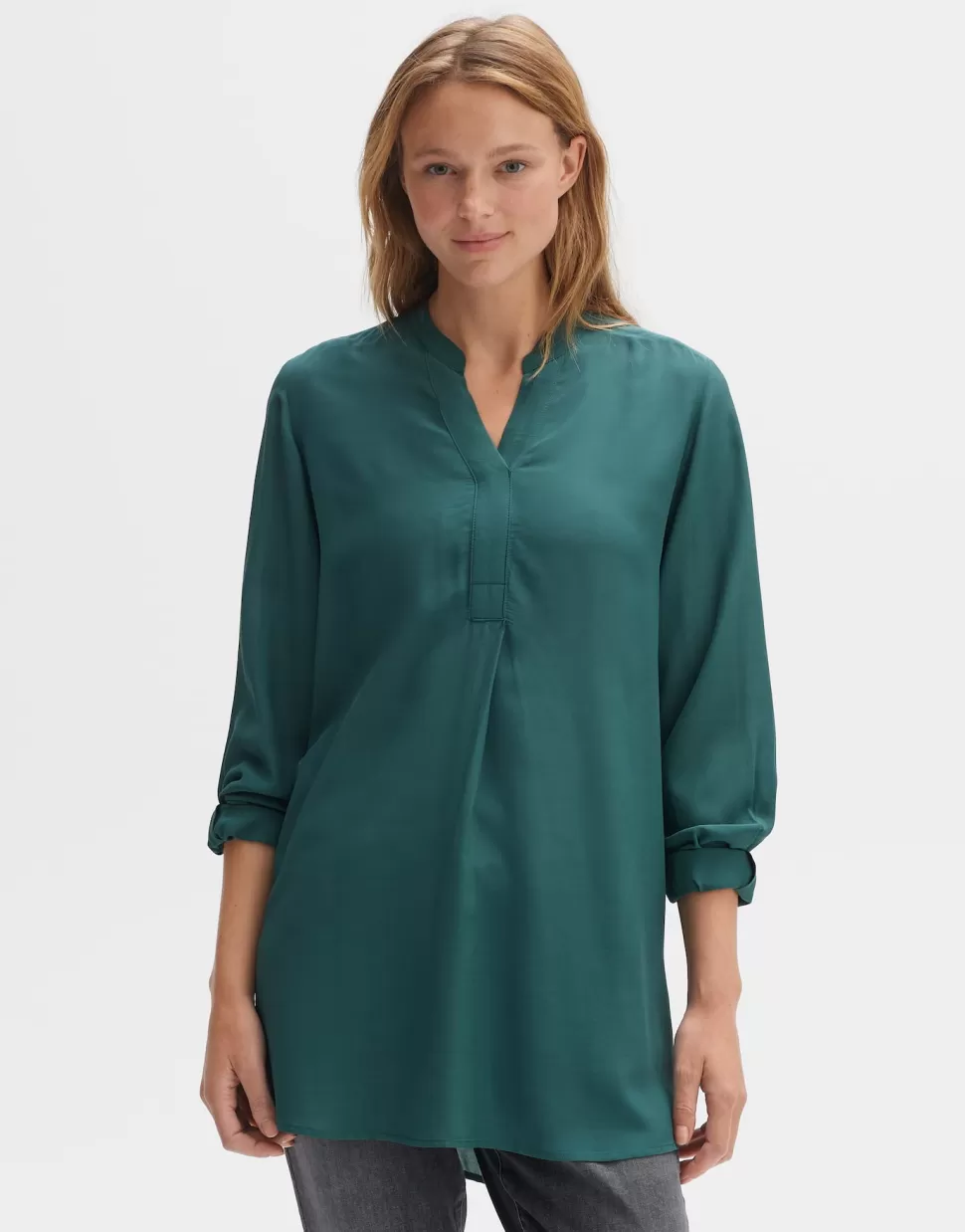 OPUS Fashion Blouses | Lange Blouse Facura Deep Teal