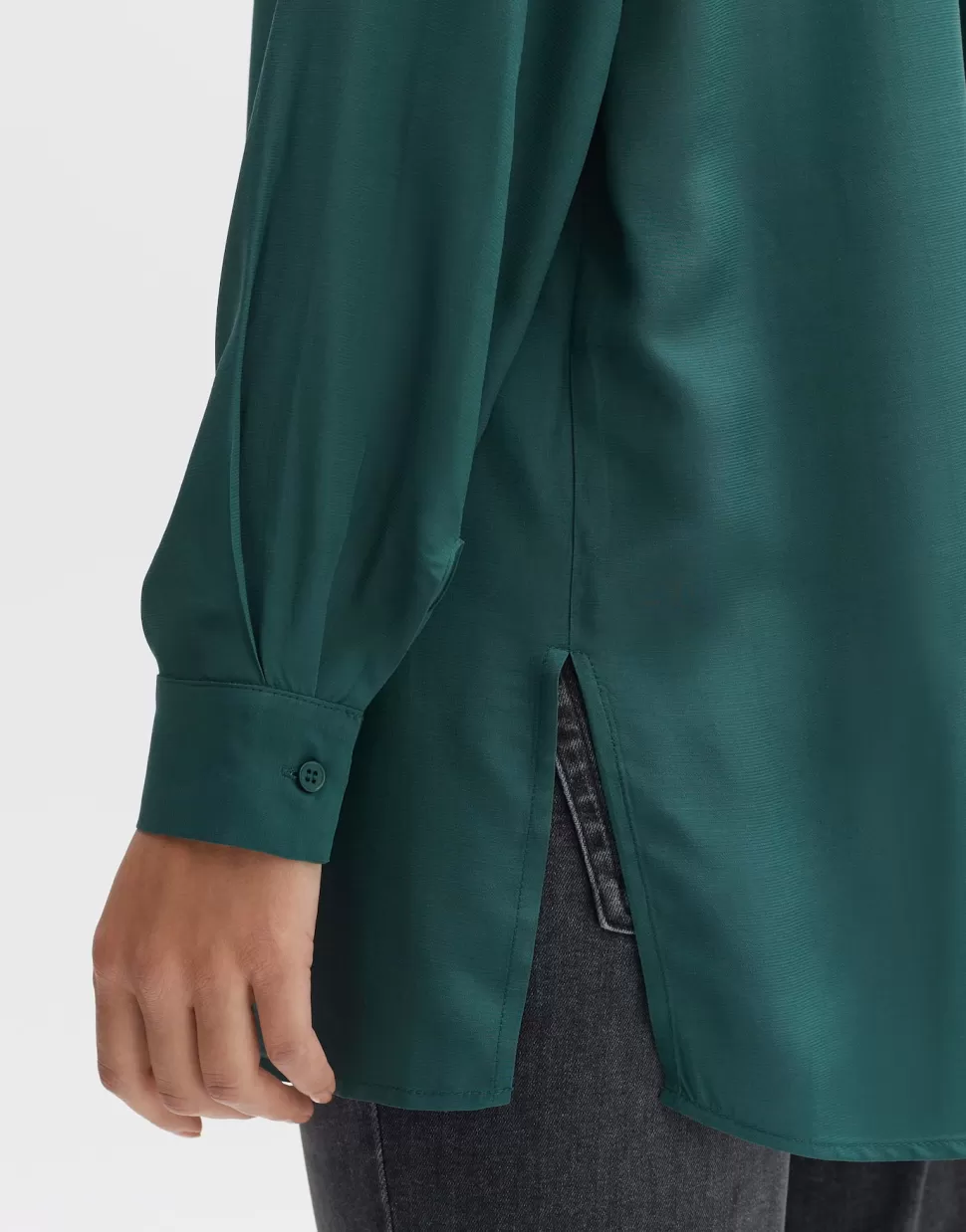 OPUS Fashion Blouses | Lange Blouse Facura Deep Teal