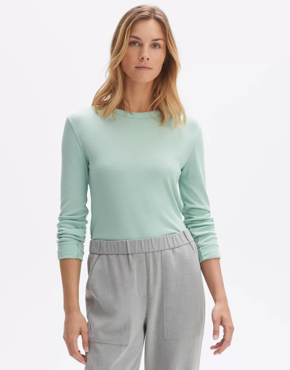 OPUS Fashion Shirts | Longsleeve Sueli Pale Mint