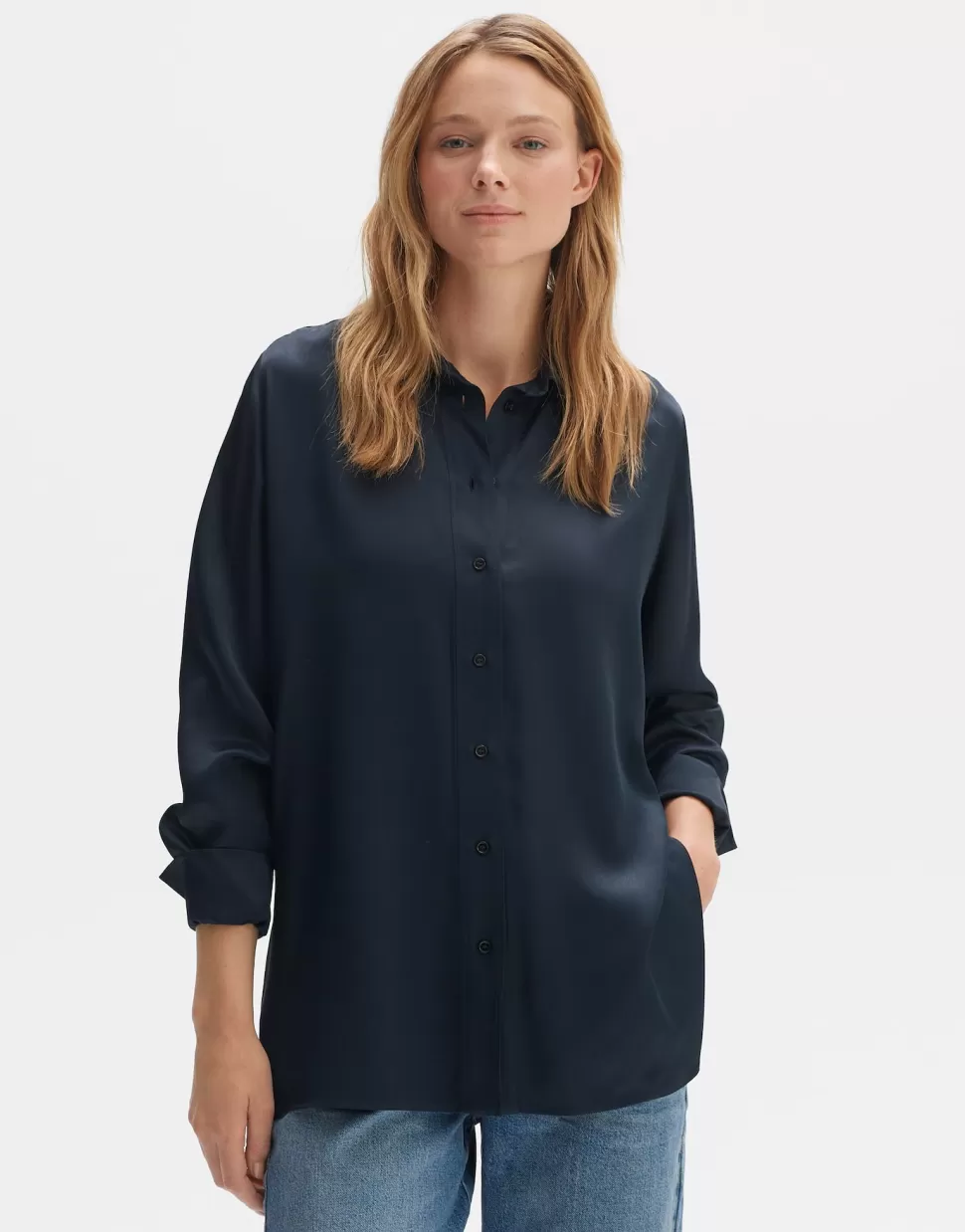 OPUS Fashion Blouses | Overhemdblouse Fadimi Coal Blue