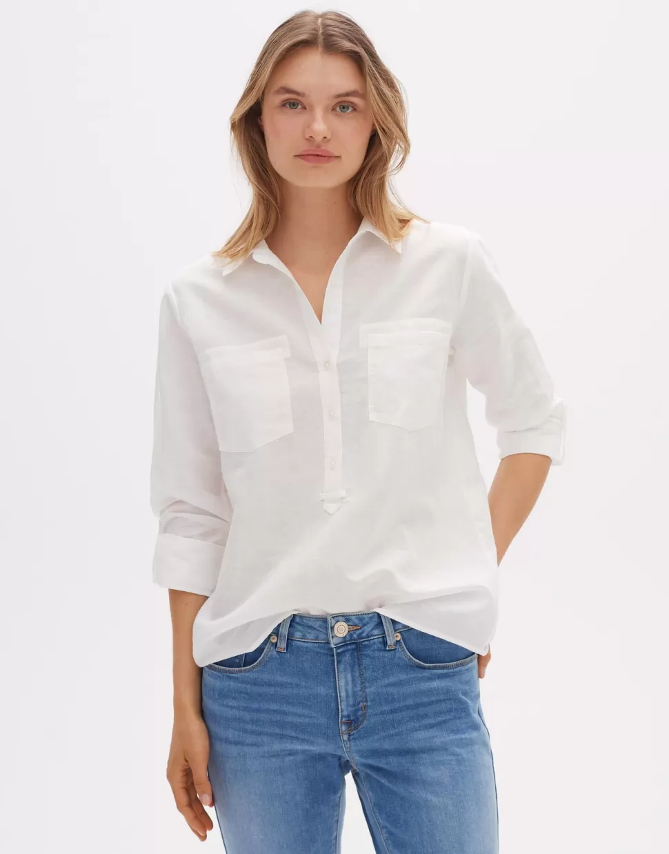 OPUS Fashion Blouses | Overhemdblouse Fredda White