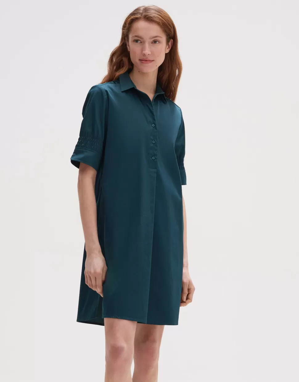 OPUS Fashion Jurken Rokken | Overhemdjurk Winno Deep Teal