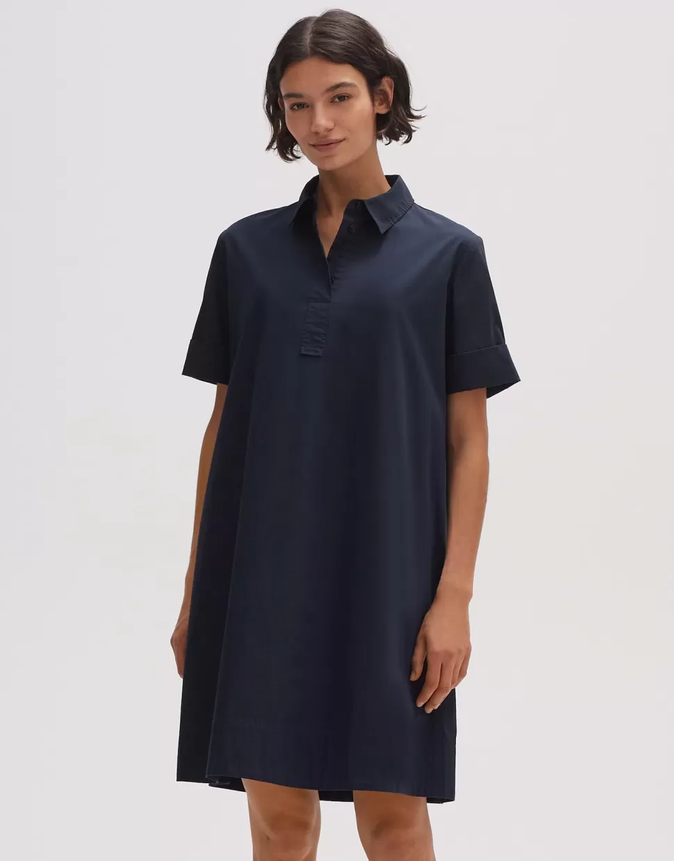 OPUS Fashion Jurken Rokken | Overhemdjurk Wolta Coal Blue