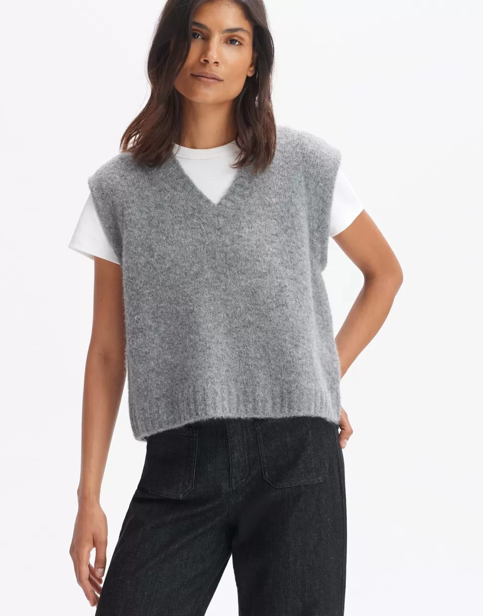 OPUS Fashion Gebreide Items | Pullunder Pilom Easy Grey