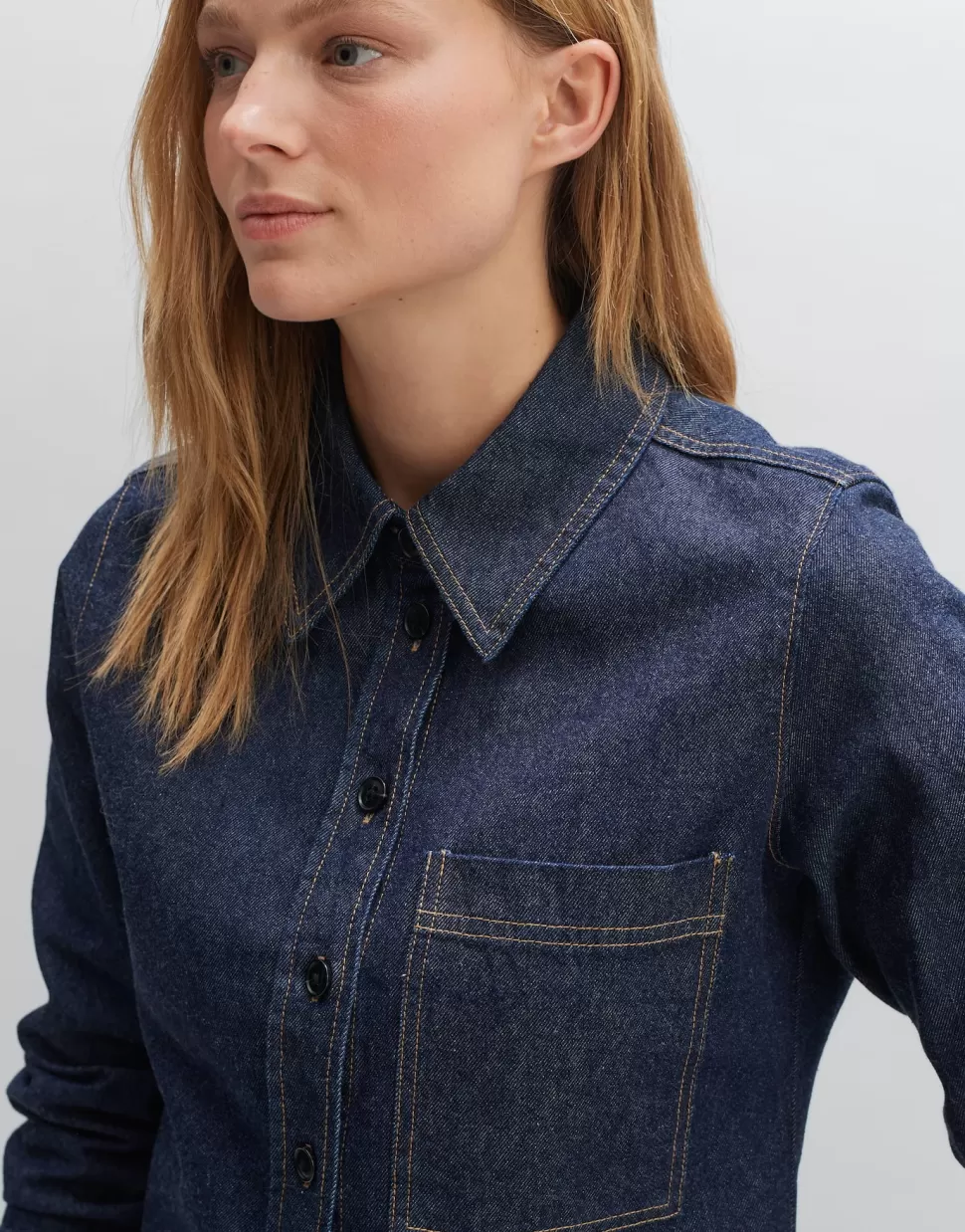 OPUS Fashion Blouses | Spijkerblouse Famalia Washed Night Blue