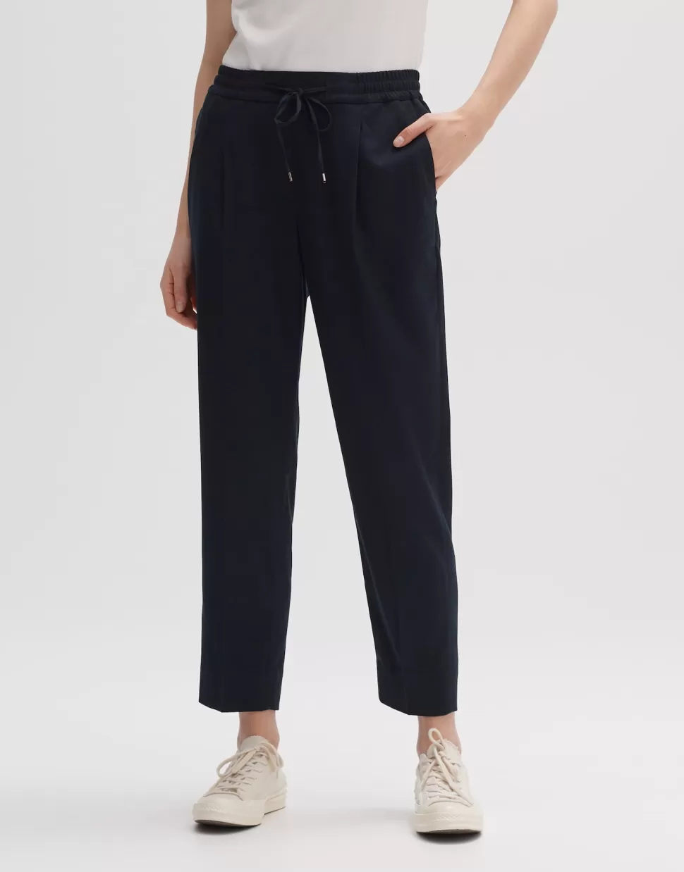 OPUS Fashion Broeken | Stoffen Broek Melosa Breeze Coal Blue