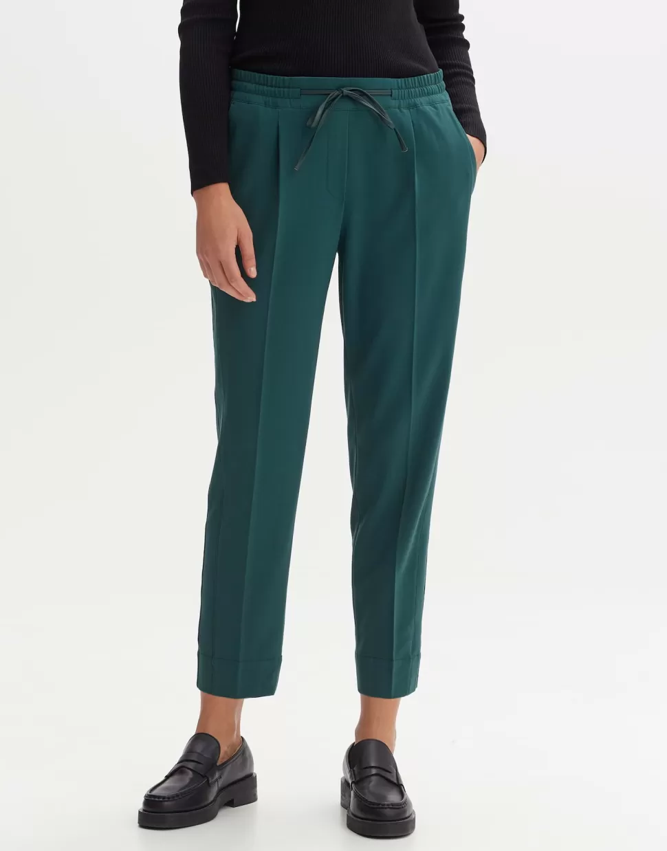 OPUS Fashion Broeken | Stoffen Broek Melosa Track Deep Teal