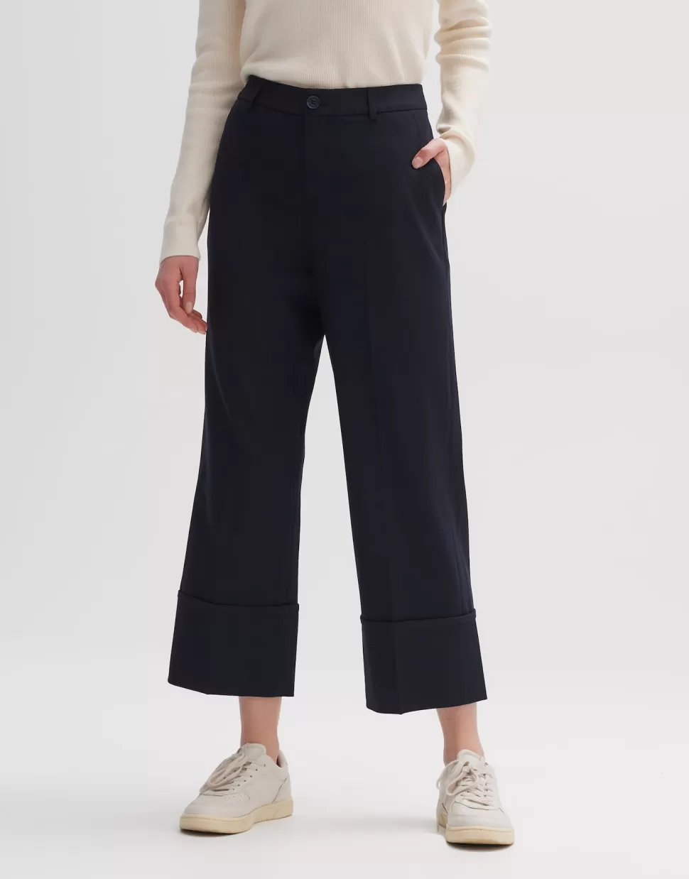 OPUS Fashion Broeken | Stoffen Broek Metiko Urban Coal Blue