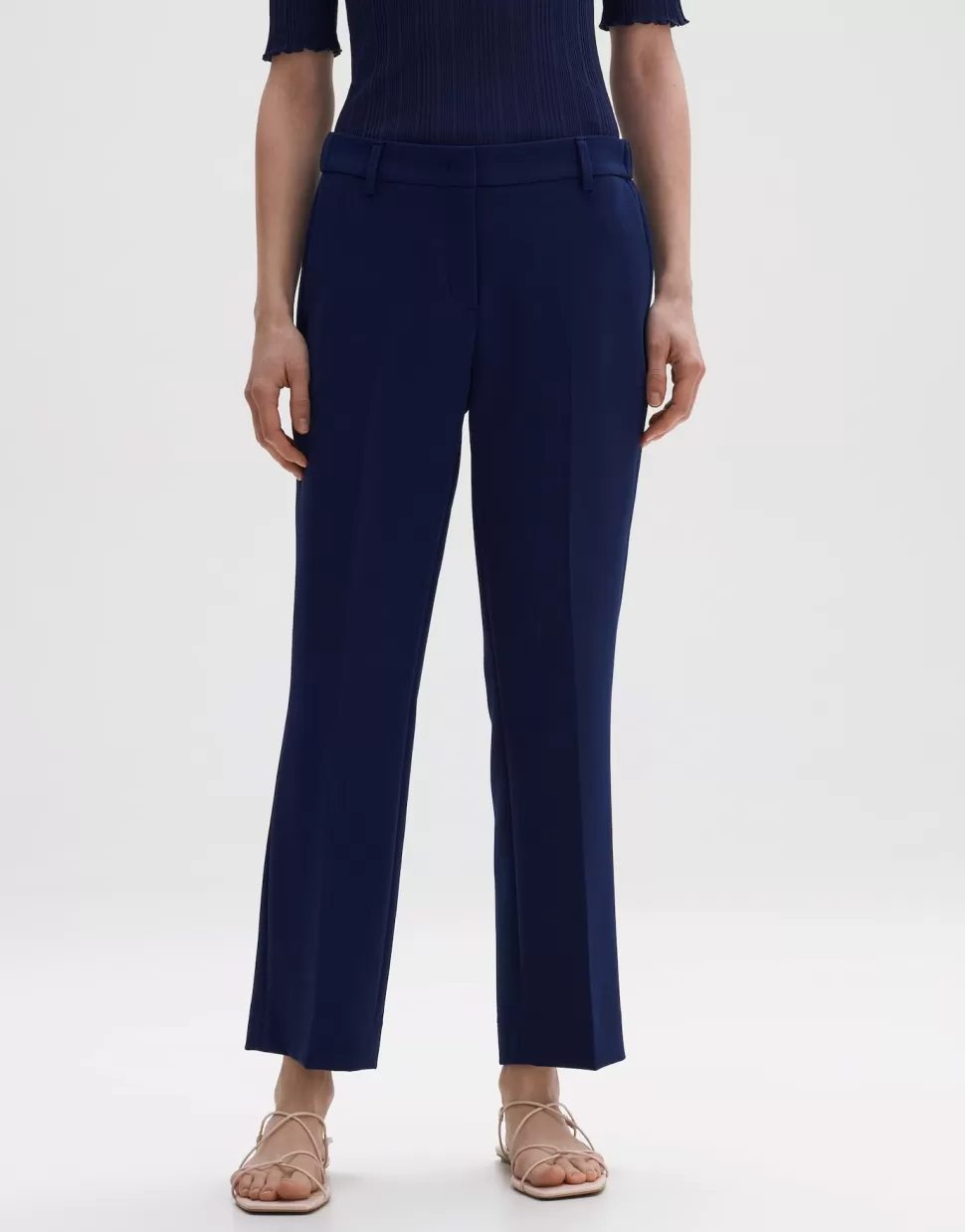 OPUS Fashion Broeken | Stoffen Broek Miriki Detail Blue Hour