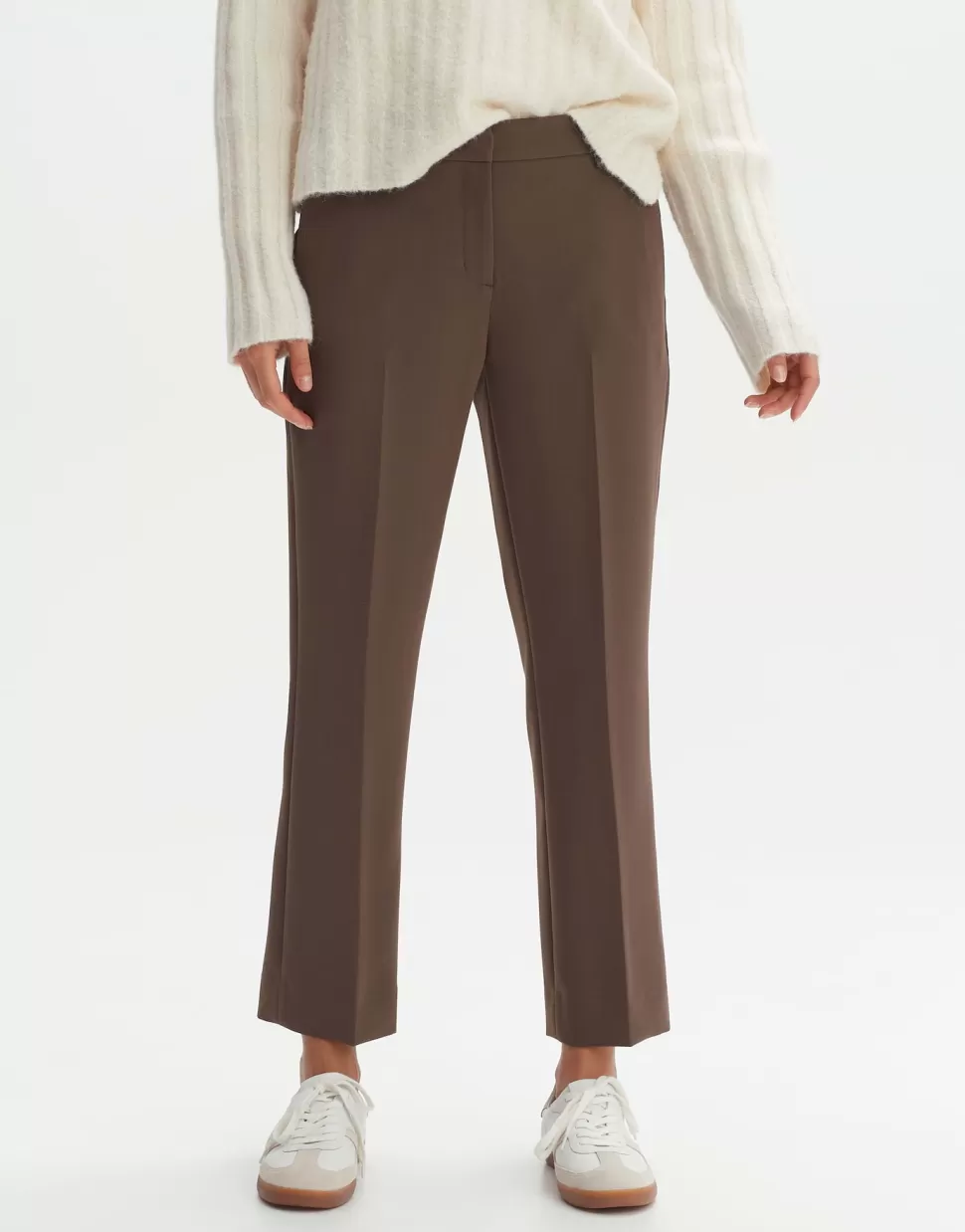 OPUS Fashion Broeken | Stoffen Broek Miriki Detail Sandalwood