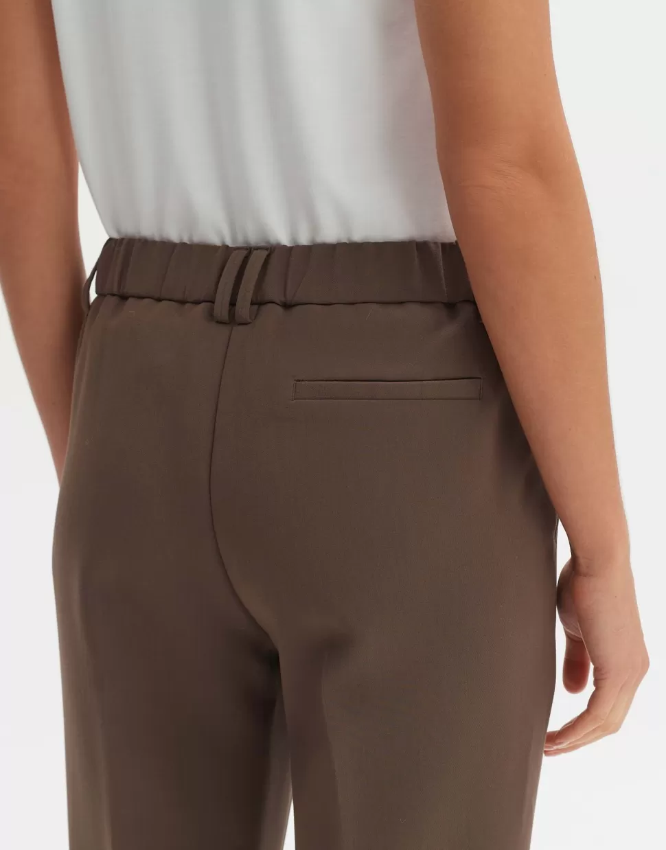 OPUS Fashion Broeken | Stoffen Broek Miriki Detail Sandalwood