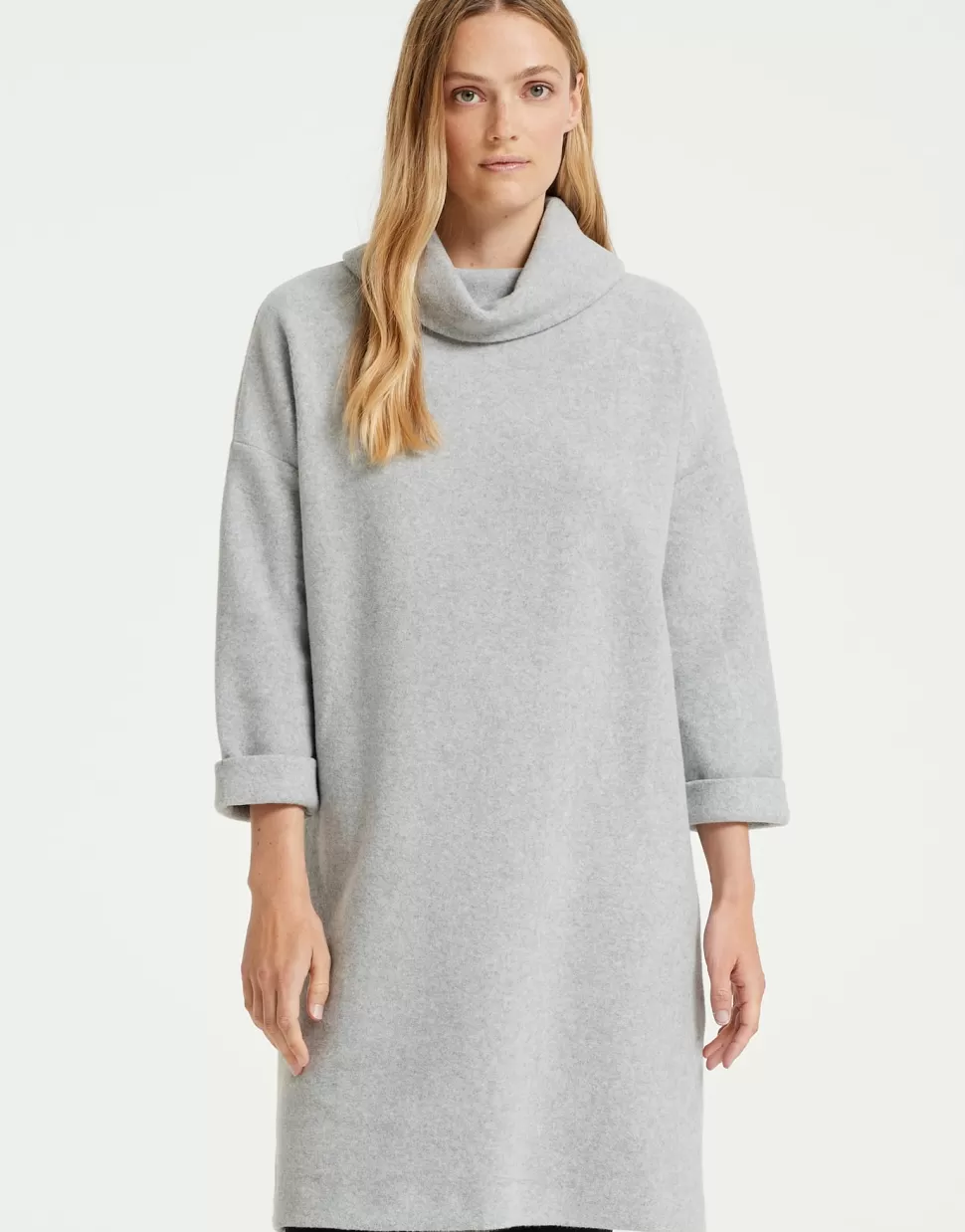 OPUS Fashion Jurken Rokken | Sweatjurk Welise Hazy Fog Melange