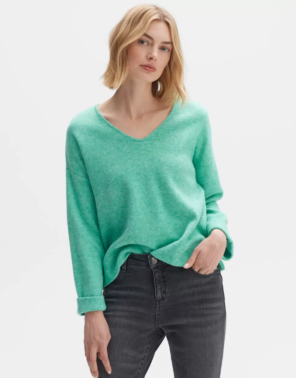 OPUS Fashion Sweat | Sweatshirt Gelela Pepper Green