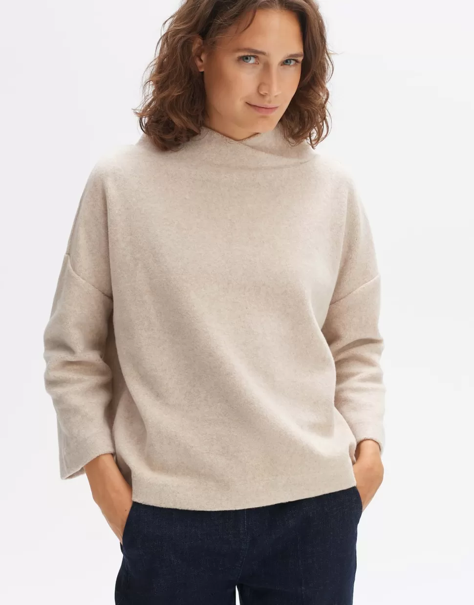 OPUS Fashion Sweat | Trui Ganivre Macadamia