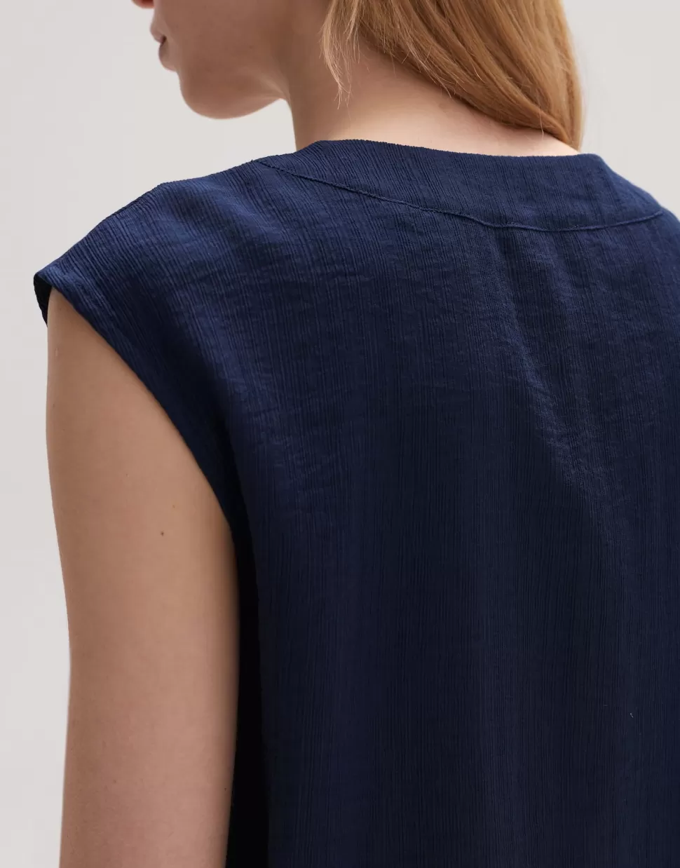 OPUS Fashion Blouses | Zomerblouse Farani Crepe Coal Blue